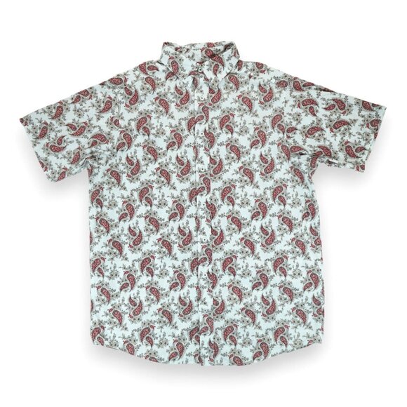 Cremieux Premium Denim Mens LT Long Sleeve Button Down‎ Shirt Paisley Print - Picture 1 of 5
